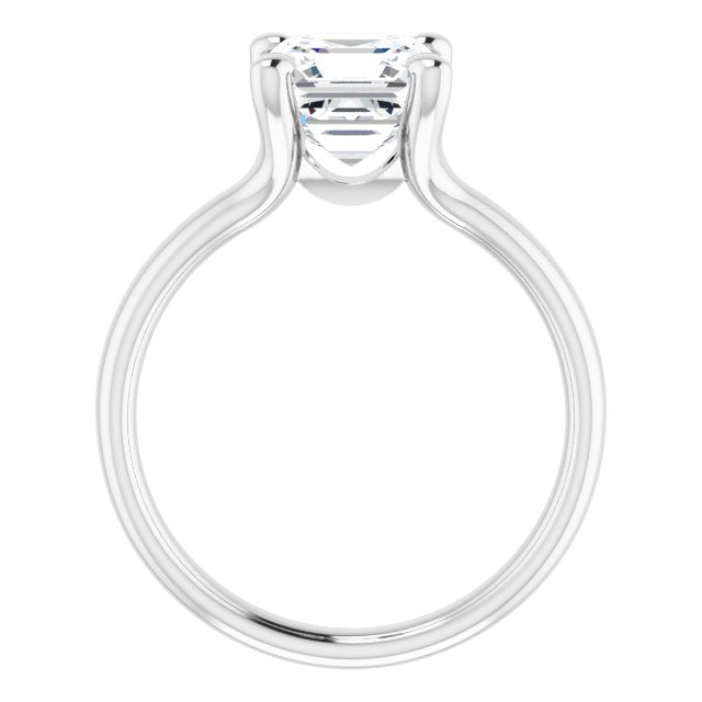 Cubic Zirconia Engagement Ring- The Carrie Anne (Customizable Asscher Cut Fabulous Solitaire)