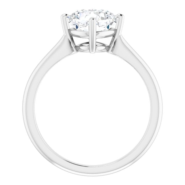 Cubic Zirconia Engagement Ring- The Adora (Customizable Cushion Cut Solitaire with Raised Prong Basket)