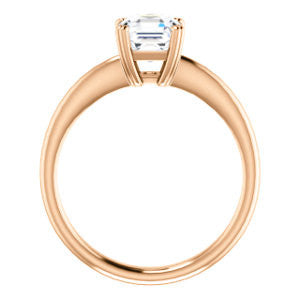 CZ Wedding Set, featuring The Venusia engagement ring (Customizable Asscher Cut Solitaire with Thin Band)