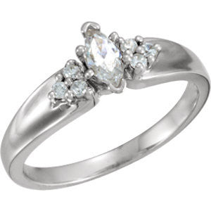 Cubic Zirconia Engagement Ring- The Natalia (Customizable 7-stone)