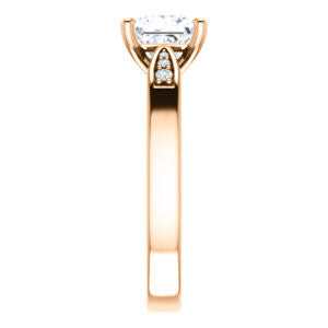 Cubic Zirconia Engagement Ring- The Ximena (Customizable Cathedral-Set Princess Cut 7-stone Design)