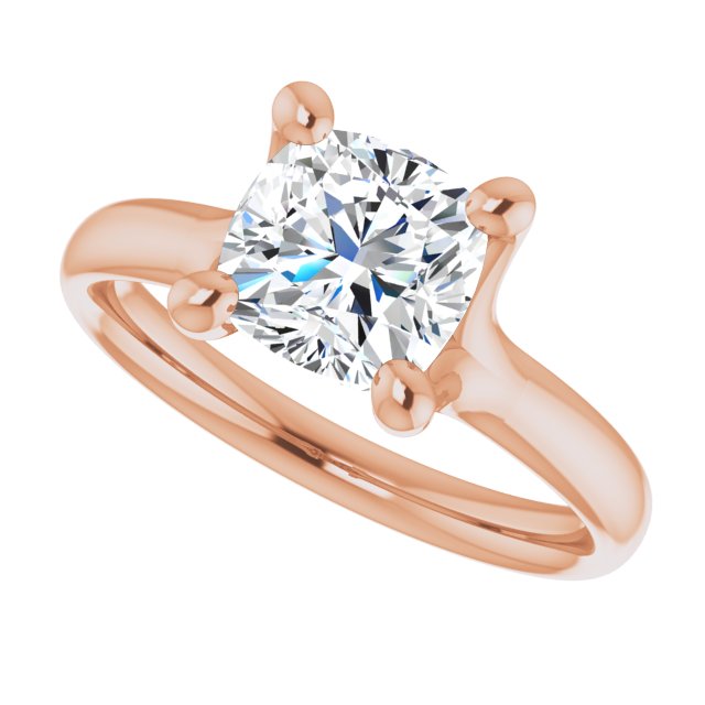 Cubic Zirconia Engagement Ring- The Carrie Anne (Customizable Cushion Cut Fabulous Solitaire)