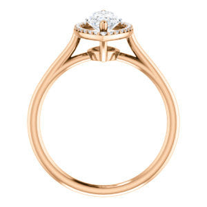 Cubic Zirconia Engagement Ring- The Patrice (Customizable Cathedral-Halo Marquise Cut with Thin Band)