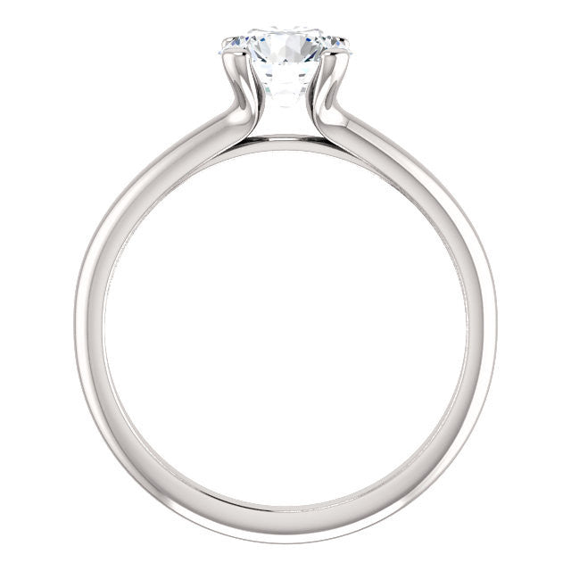 Cubic Zirconia Engagement Ring- The Kathleen (Customizable Round Cut Solitaire)