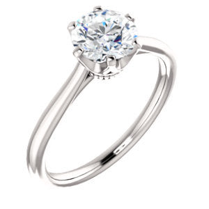 CZ Wedding Set, featuring The Julia engagement ring (Customizable Thin-Band Round Cut Solitaire)