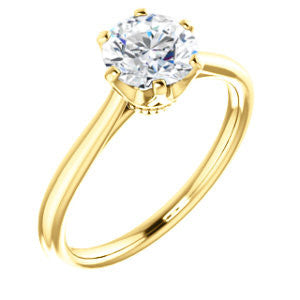 Cubic Zirconia Engagement Ring- The Julia (Customizable Thin-Band Round Cut Solitaire)