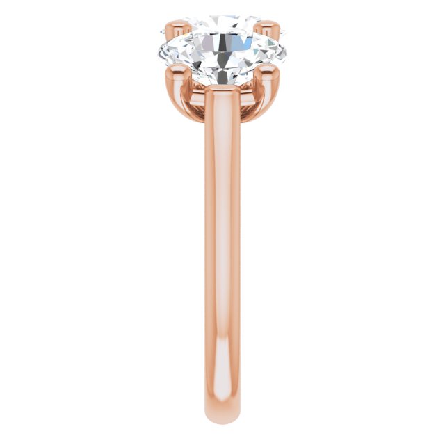 Cubic Zirconia Engagement Ring- The Jisha (Customizable Triple Oval Cut Design with Thin Band)