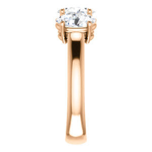 Cubic Zirconia Engagement Ring- The Rita (Customizable Oval Cut Three-stone Style with Dual Oval Cut Accents)