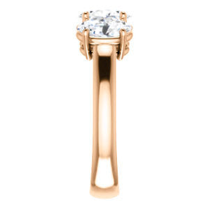Cubic Zirconia Engagement Ring- The Rita (Customizable Oval Cut Three-stone Style with Dual Oval Cut Accents)
