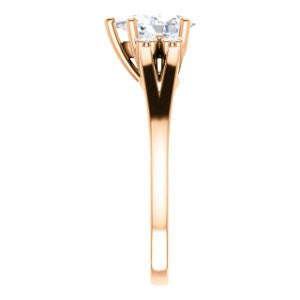 Cubic Zirconia Engagement Ring- The Bianca (Customizable 5-stone Cluster Style with Pear Cut Center)