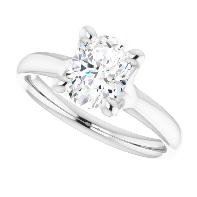 Cubic Zirconia Engagement Ring- The Carrie Anne (Customizable Oval Cut Fabulous Solitaire)