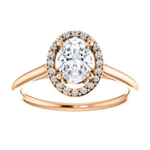 Cubic Zirconia Engagement Ring- The Patrice (Customizable Cathedral-Halo Oval Cut with Thin Band)