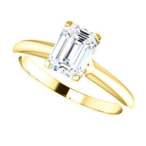 Cubic Zirconia Engagement Ring- The Kathleen (Customizable Radiant Cut Solitaire)