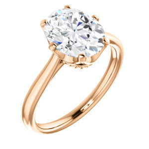 Cubic Zirconia Engagement Ring- The Julia (Customizable Thin-Band Oval Cut Solitaire)