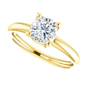 Cubic Zirconia Engagement Ring- The Angelina (Customizable Cushion Cut  Elevated Solitaire)