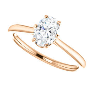 Cubic Zirconia Engagement Ring- The Julia (Customizable Thin-Band Oval Cut Solitaire)