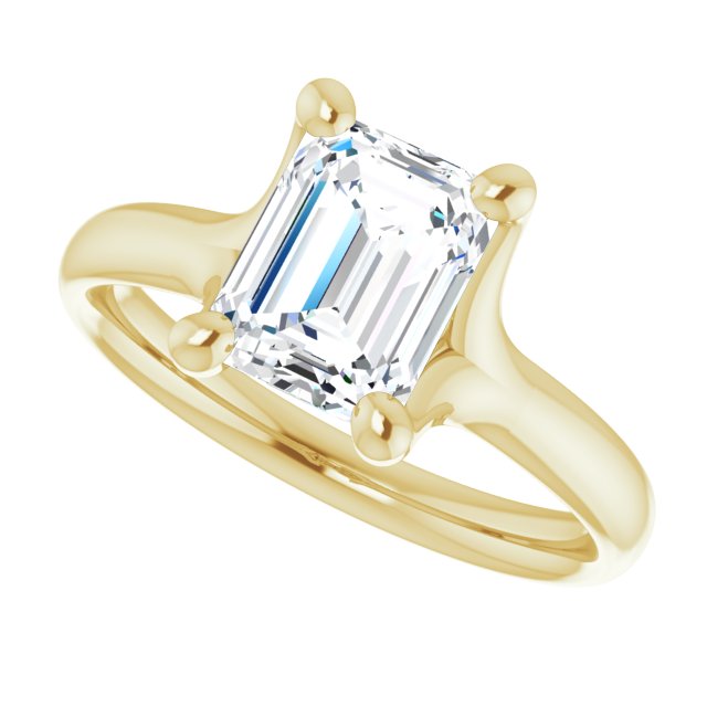 Cubic Zirconia Engagement Ring- The Carrie Anne (Customizable Radiant Cut Fabulous Solitaire)
