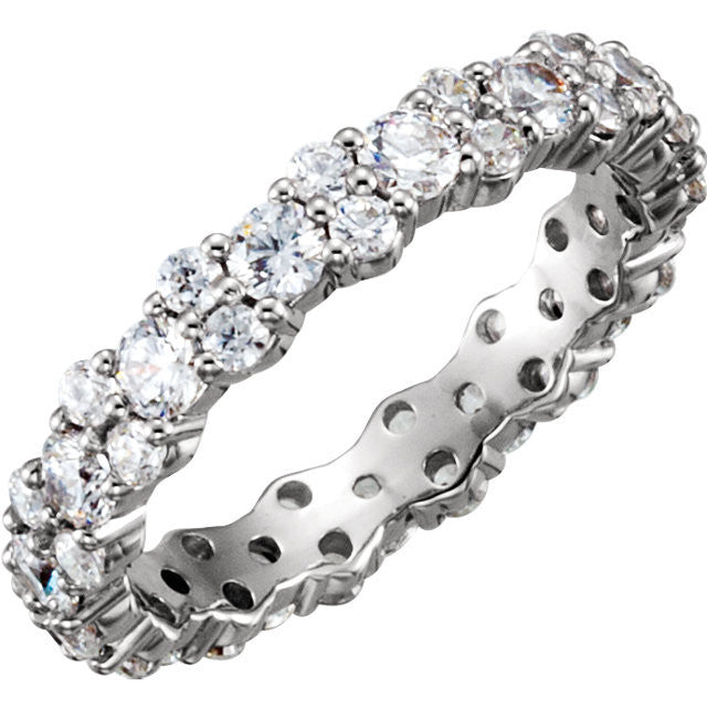 Cubic Zirconia Anniversary Ring Band, Style 04-37 (1.75 TCW Round Eternity)