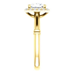 Cubic Zirconia Engagement Ring- The Lianna (Customizable Halo-Style Princess Cut Design)