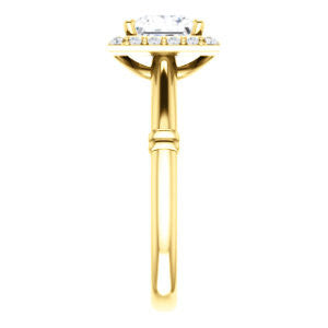 Cubic Zirconia Engagement Ring- The Lianna (Customizable Halo-Style Princess Cut Design)