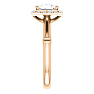 Cubic Zirconia Engagement Ring- The Lianna (Customizable Halo-Style Princess Cut Design)