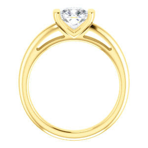 Cubic Zirconia Engagement Ring- The Liza Bella (Customizable Cushion Cut Cathedral Bar-set Solitaire)