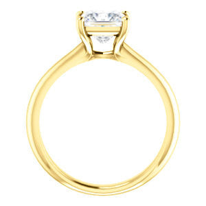 Cubic Zirconia Engagement Ring- The Ursula (Customizable Princess Cut High-Set Solitaire)