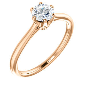 CZ Wedding Set, featuring The Julia engagement ring (Customizable Thin-Band Round Cut Solitaire)