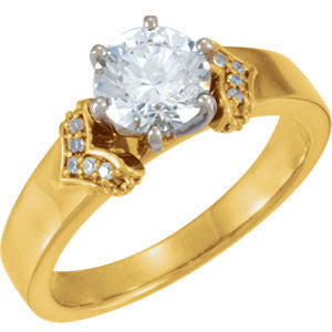 Cubic Zirconia Engagement Ring- The Glenda