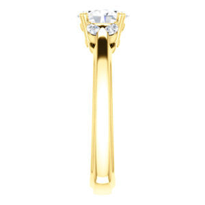 Cubic Zirconia Engagement Ring- The Melitza (Customizable Oval Cut 5-stone with Marquise Accents)