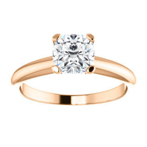 Cubic Zirconia Engagement Ring- The Kathleen (Customizable Cushion Cut Solitaire)