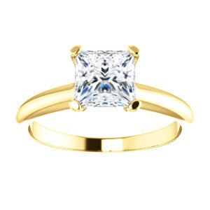 Cubic Zirconia Engagement Ring- The Kathleen (Customizable Princess Cut Solitaire)