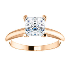 Cubic Zirconia Engagement Ring- The Kathleen (Customizable Princess Cut Solitaire)