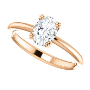 CZ Wedding Set, featuring The Venusia engagement ring (Customizable Oval Cut Solitaire with Thin Band)