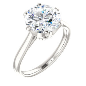 CZ Wedding Set, featuring The Julia engagement ring (Customizable Thin-Band Round Cut Solitaire)