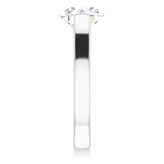Cubic Zirconia Engagement Ring- The Jiàn (Customizable Bar-set Round Cut Solitaire)