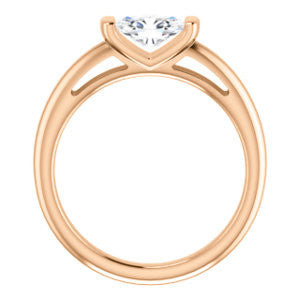 CZ Wedding Set, featuring The Liza Bella engagement ring (Customizable Oval Cut Cathedral Bar-set Solitaire)