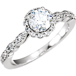 Cubic Zirconia Engagement Ring- The Shahla