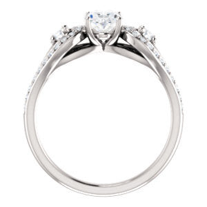 CZ Wedding Set, featuring The Tonya Laverne engagement ring (Customizable Oval Cut Design with Winged Split-Pavé Band)