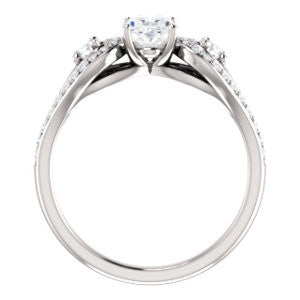 CZ Wedding Set, featuring The Tonya Laverne engagement ring (Customizable Oval Cut Design with Winged Split-Pavé Band)