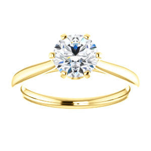 Cubic Zirconia Engagement Ring- The Julia (Customizable Thin-Band Round Cut Solitaire)