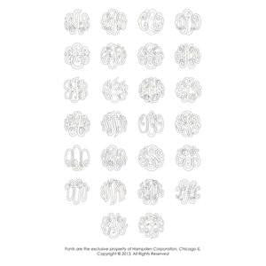 Cubic Zirconia Earrings- 13mm 3-Letter Script Monogram