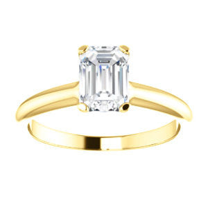 Cubic Zirconia Engagement Ring- The Kathleen (Customizable Radiant Cut Solitaire)
