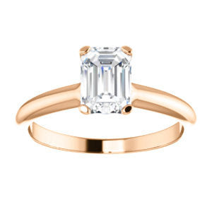 Cubic Zirconia Engagement Ring- The Kathleen (Customizable Radiant Cut Solitaire)