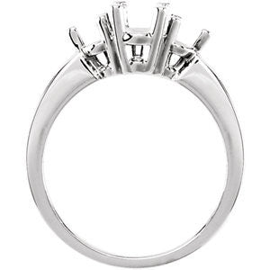 Cubic Zirconia Engagement Ring- The Kelly Eva (Three-stone Oval Cut)