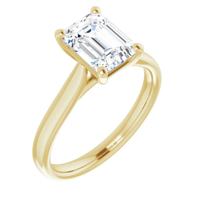 Cubic Zirconia Engagement Ring- The India (Customizable Cathedral-Prong Radiant Cut Solitaire)