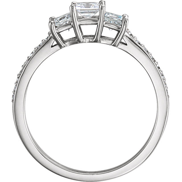Cubic Zirconia Engagement Ring- The Maurissa