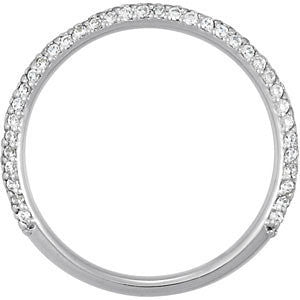 Cubic Zirconia Anniversary Ring Band, Style 04-20 (0.60 TCW Round Pave Band)