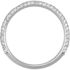 Cubic Zirconia Anniversary Ring Band, Style 04-20 (0.60 TCW Round Pave Band)