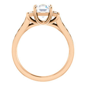 Cubic Zirconia Engagement Ring- The Portia (Customizable Asscher Cut 15-stone Design)